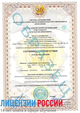 Образец сертификата соответствия Каспийск Сертификат OHSAS 18001